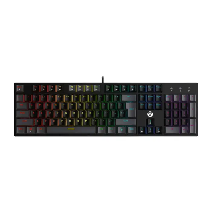 کیبورد باسیم گیمینگ فنتک مدل Atom 104 MK886V2 Black Red Switch